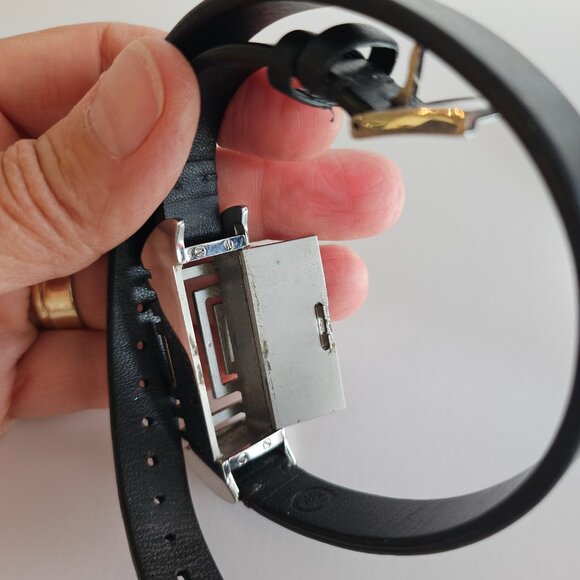 Tory Burch Fitbit Flex bracelet black strap silver tone - Picture 7 of 7